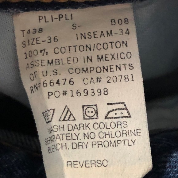 Vintage Tommy Hilfiger Heavy Duty Work Jeans; Denim Outside Work Pants SZ 36x34 - Picture 11 of 11